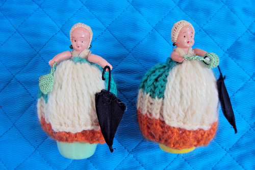 Unique vintage egg cosy - vintage, twin