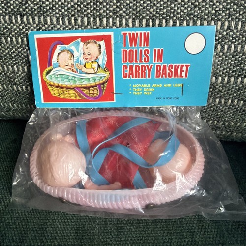 Vintage twin dolls carry - vintage,