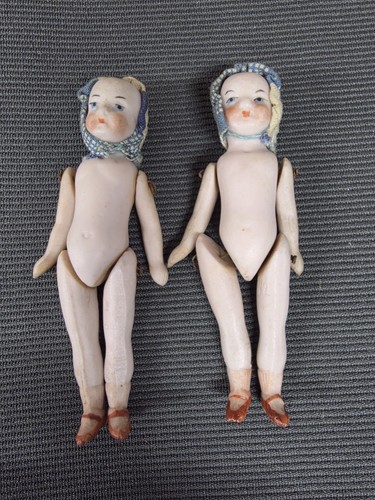 Antique miniature twin doll - antique,