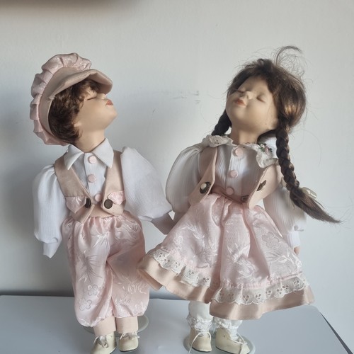 Porcelain doll twins - doll, twins,