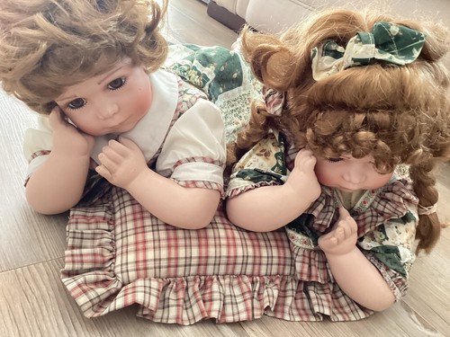 Vintage porcelain dolls - vintage,