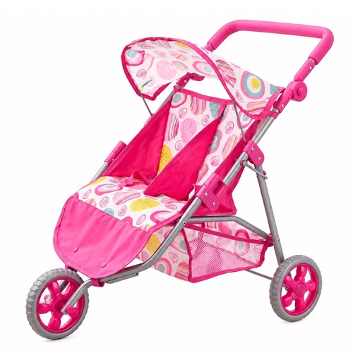 Twin dolls pink - twin, pram